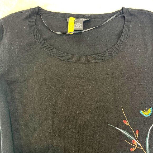 INC International Concepts Embroidered Blouse Women's Size Large Asymmetrical - Picture 10 of 11